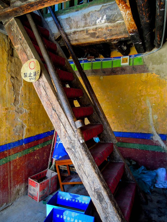 Ladder in the Potala Palace