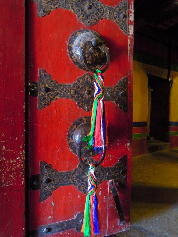 Red door in the Potala Palace