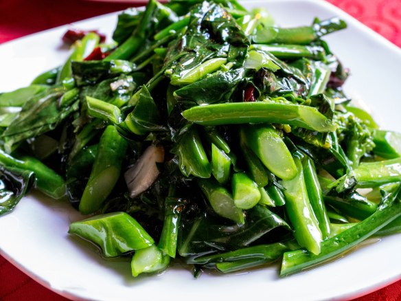 Chinese broccoli or mustard greens.